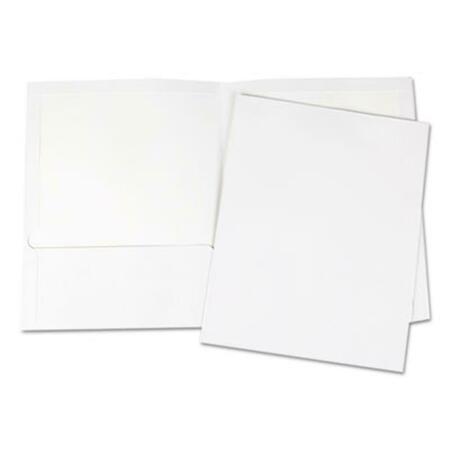 UNIVERSAL OFFICE PRODUCTS UNV LTR Two-Pocket Portfolios, White, 25PK 56417